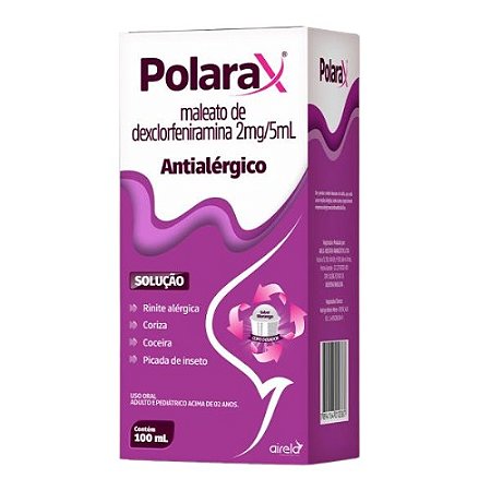 POLARAX 2MG/5ML XAROPE FR.C/100ML SB.MORANGO DEXCLORFENIRAMINA