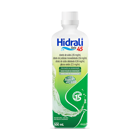 HIDRALI SAIS 45 FR.C/500ML SB.ÁGUA DE COCO