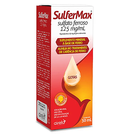 SULFERMAX 125MG/ML SULFATO FERROSO FR.C/30ML SB.CARAMELO