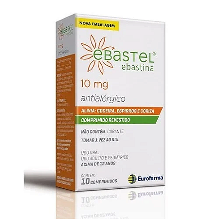 EBASTINA EBASTEL 10MG CX.C/10 COMPRIMIDOS EBASTINA