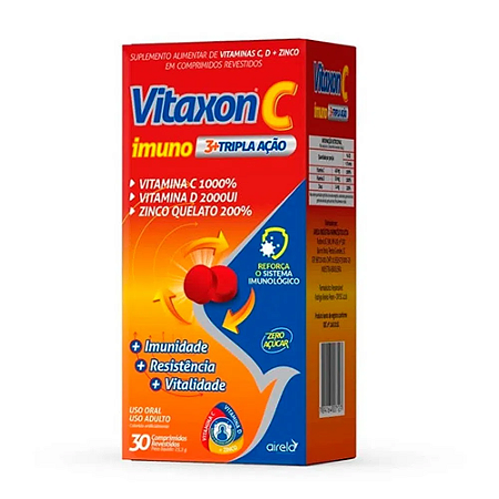 VITAXON C IMUNO TRIPLA AÇÃO CX.C/30 COMPRMIDOS REVESTIDOS