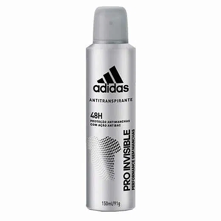 ADIDAS ANTITRANSPIRANTE 150ML PRO INVISIBLE PERFORMANCE SEM MANCHAS