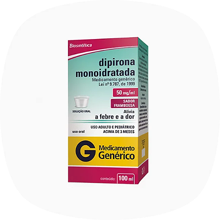 DIPIRONA MONOIDRATADA 50MG/ML SOL.ORAL 100ML SB.FRAMBOESA (ACHÉ)