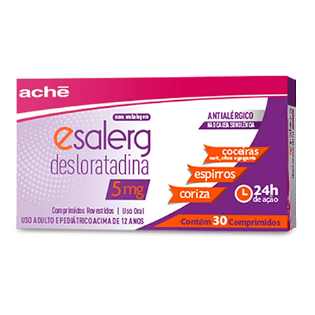 DESLORATADINA ESALERG 5MG C/30 COMPRIMIDOS