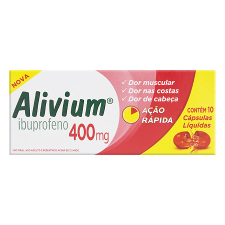 IBUPROFENO ALIVIUM 400MG CX.C/10 CÁPSULAS LÍQUIDAS