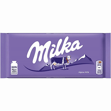 MILKA CHOCOLATE 100G. ALPINE MILK