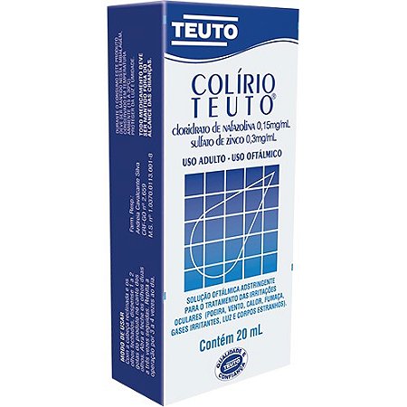 COLÍRIO TEUTO SOLUÇÃO OFTÁLMICO 20ML NAFAZOLINA+ASSOCIAÇÕES