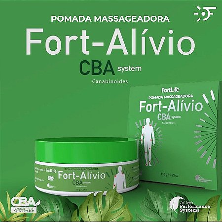 FORT-ALÍVIO CBA SYSTEM CANABINOIDES 150G. POMADA MASSAGEADORA FORTLIFE EXCLUSIVO