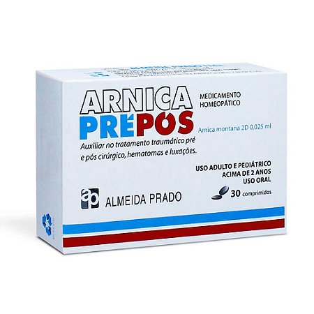 ARNICA PRÉ-PÓS CX.C/30 COMPRIMIDOS ALMEIDA PRADO EXCLUSIVO