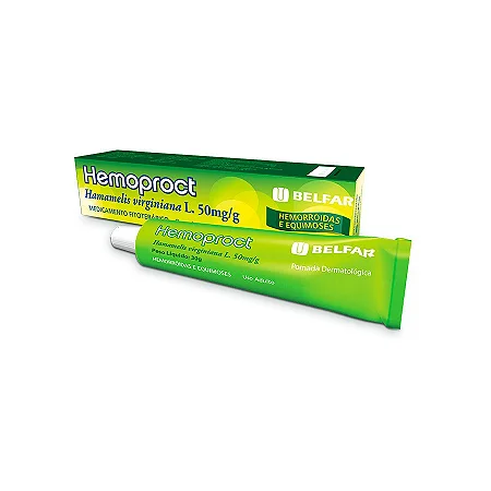 HEMOPROCT POMADA HEMORROIDAS E ESQUIMOSES 30G. HAMAMELIS KIT COM 3 BINASGAS