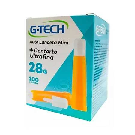AUTO LANCETAS MINI G.TECH 28G. CX.C/100 UNIDADES