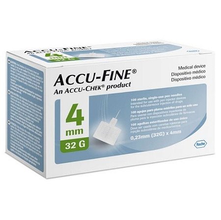 ACCU-CHEK ACCU-FINE PRODUCT 32G 4MM CX.C/100 UNIDADES