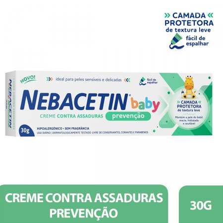 NEBACETIN BABY CREME PREVENÇÃO ASSADURAS 30G.