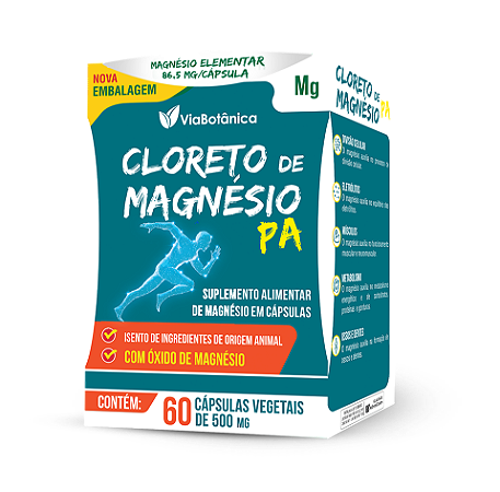 CLORETO MAGNÉSIO P.A ERVAS CURAM CX.C/60 CÁPSULAS VEGETAIS