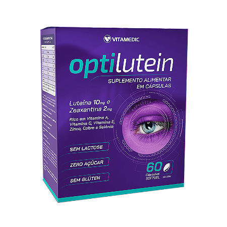 OPTILUTEIN VITAMEDIC LUTEÍNA + ZEAXANTINA CX.C/60 CÁPS.SOFTGEL