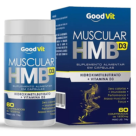 MUSCULAR HMB D3 GOODVIT CX.C/60 COMPRIMIDOS