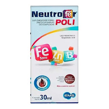 NEUTROFER POLI SUPLEMENTO ALIMENTAR C/30ML SB.CHOCOLATE E BRIGADEIRO