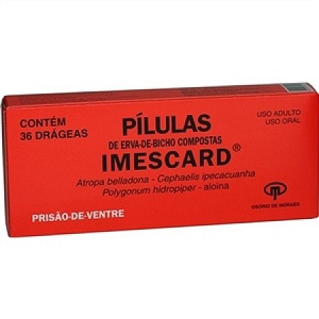 IMESCARD PÍLULAS ERVA DE BICHO COMPOSTA C/36 DRÁGEAS