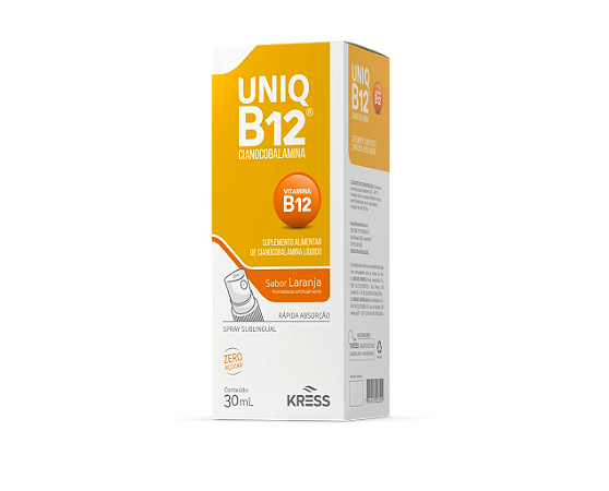 UNIQ B12 CIANOCOBALAMINA SPRAY SUBLINGUAL 30ML SB.LARANJA