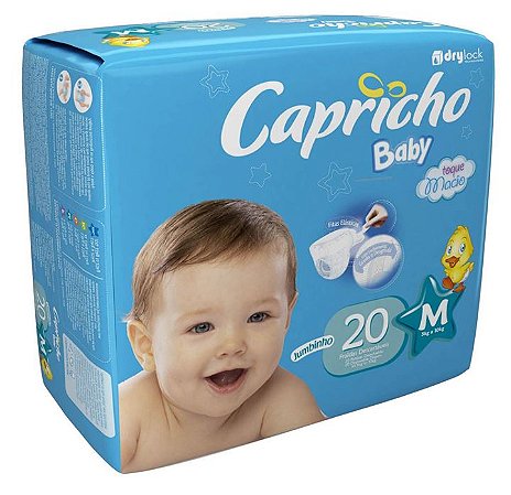 FRALDA CAPRICHO BABY TAMANHO M C/20 UNIDADES