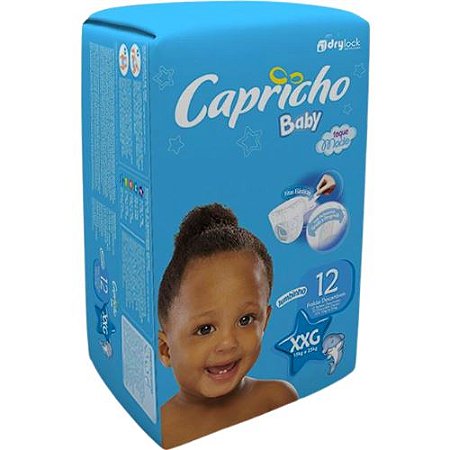 FRALDA CAPRICHO BABY TAMANHO XXG C/12 UNIDADES