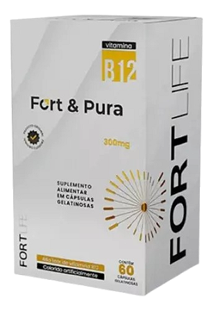 FORT&PURA 300MG B12 SUPLEMENTO ALIMENTAR C/60 CÁPSULAS GELATINOSAS FORTLIFE EXCLUSIVO