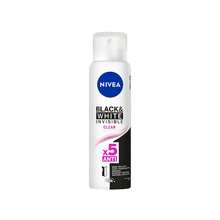 NIVEA DESODORANTE AEROSOL 150ML - BLACK & WHITE INVISIBLE CLEAR