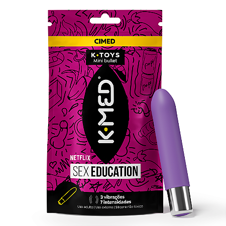 K-MED MINI BULLET NETFLIX SEX EDUCATION 3 VIBRAÇÕES E 7 INTENSIDADES
