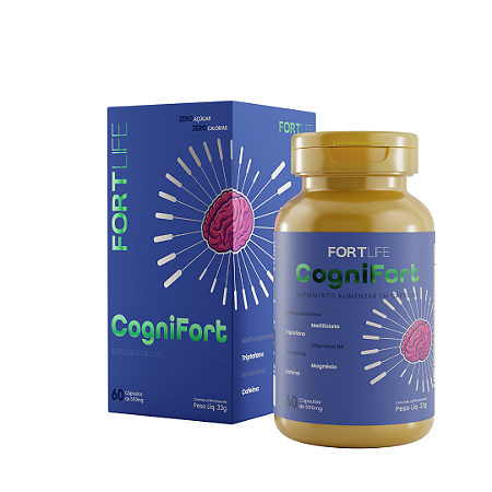 COGNIFORT 550MG SUPLEMENTO ALIMENTAR COGNITIVO C/60 CÁPSULAS FORTLIFE EXCLUSIVO