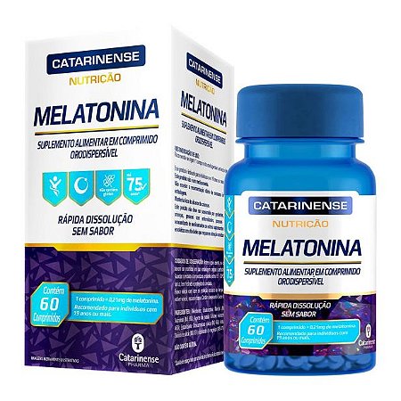 MELATONINA CATARINENSE SUPLEMENTO ALIMENTAR C/60 COMP.ORODISPERSÍVEL SEM SABOR