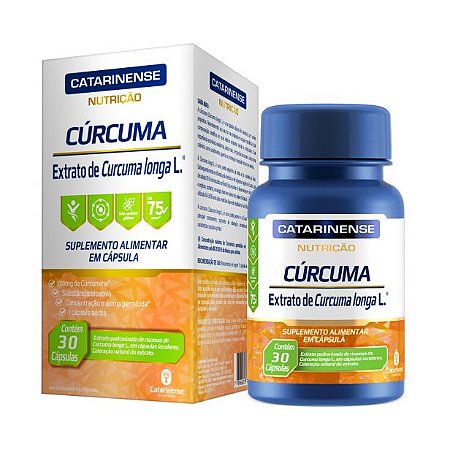 CÚRCUMA LONGA EXTRATO CATARINENSE SUPLEMENTO ALIMENTAR C/30 CÁPSULAS