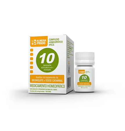 COMPLEXO N°10 IPECA ( BRONQUITE E TOSSE CATARRAL ) C/60 COMP. ALMEIDA PRADO EXCLUSIVO