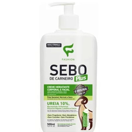 SEBO DE CARNEIRO PLUS + URÉIA 10% CREME HIDRATANTE 500ML