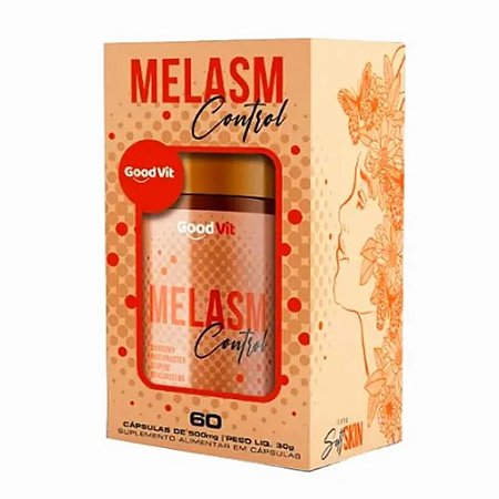 MELASM CONTROL GOODVIT 500MG C/60 CÁPSULAS MESLAMA E MANCHA NA PELE POR GRAVIDEZ