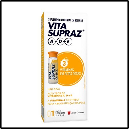 VITASUPRAZ A+D+E VITAMINAS FLACONETE C/3ML + FACÍL PARA ABRIR