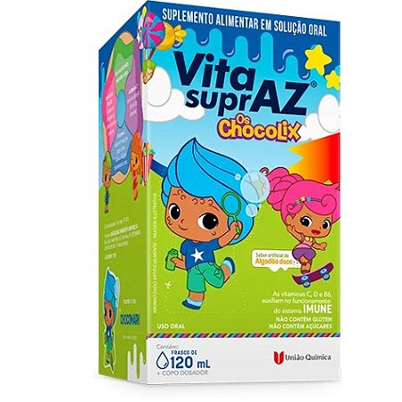 VITASUPRAZ CHOCOLIX SUPLEMENTO INFANTIL 120ML SB.ALGODÃO DOCE