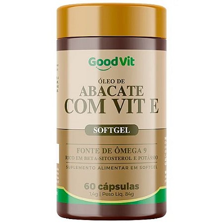 GOODVIT ÓLEO DE ABACATE COM VITAMINA E C/60 CÁPSULAS