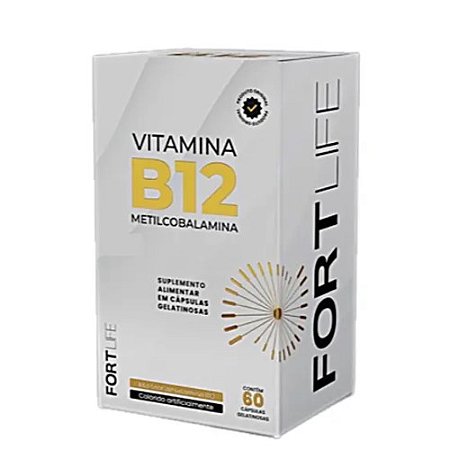 VITAMINA B12 METICOBALAMINA SUPLEMENTO C/60 CÁPSULAS FORTLIFE EXCLUSIVO