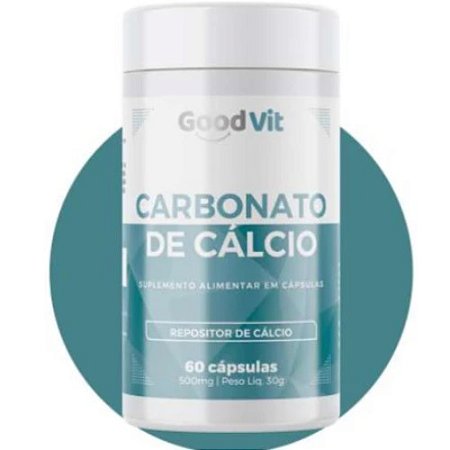 CARBONATO DE CÁLCIO 500MG GOODVIT C/60 CÁPSULAS