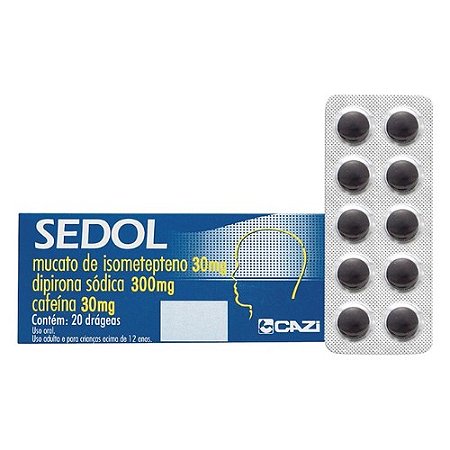 SEDOL 30MG+300MG+30MG C/20 DRÁGEAS