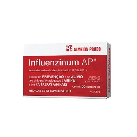 INFLUENZINUM AP PREVENÇÃO E ALÍVIO ESTADOS GRIPAIS C/60 COMP. ALMEIDA PRADO EXCLUSIVO
