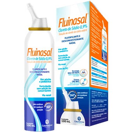 FLUINASAL 9MG/ML SOLUÇÃO NASAL CLORETO DE SÓDIO 360º C/100ML