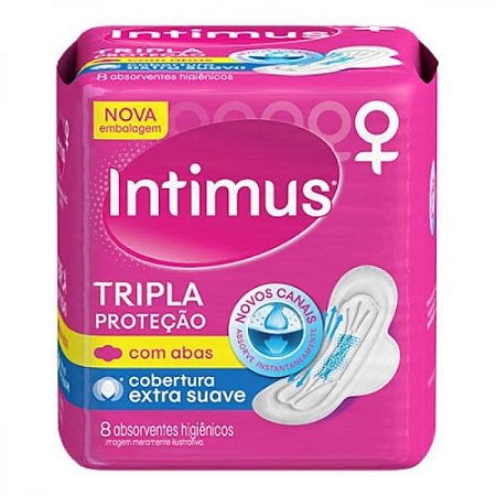 INTIMUS ABSORVENTE T.PROT. COB.SUAVE C/A C/8 UNIDADES