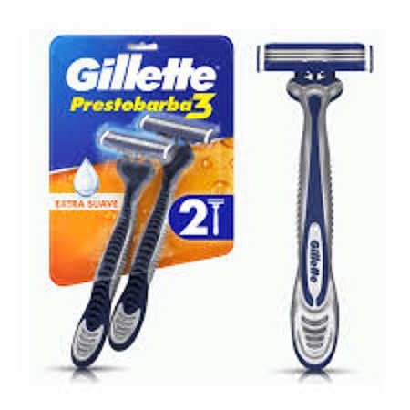 GILLETTE PRESTOBARBA 3 C/2 APARELHOS