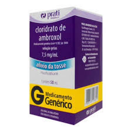 CLORIDRATO DE AMBROXOL 7,5MG/ML SOLUÇÃO GOTAS 50ML (PRATI)