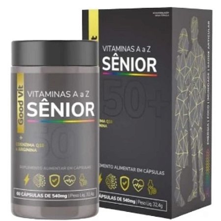 GOODVIT SÊNIOR A-Z +50 SUPLEMENTO ALIMENTAR C/60 CÁPSULAS