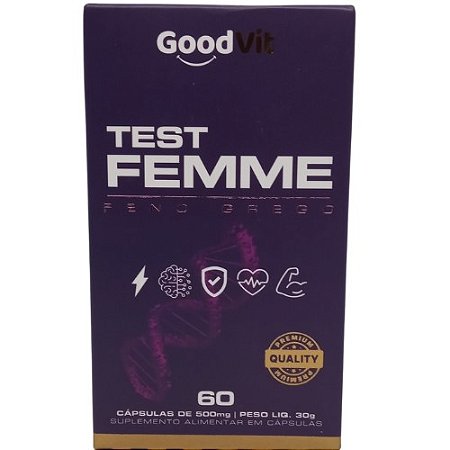 GOODVIT TEST FEMME FENO GREGO SUPLEMENTO ALIMENTAR C/60 CÁPSULAS