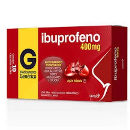 IBUPROFENO 400MG C/10 CÁPSULAS MOLES (AIRELA) VALIDADE 10/2025