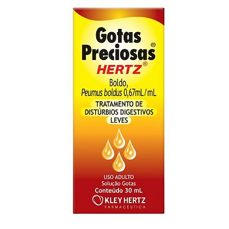 GOTAS PRECIOSAS HERTZ SOLUÇÃO GOTAS 30ML PEUMUS BOLDUS BOLDO