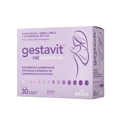 GESTAVIT PRÉ-CONCEPÇÃO SUPLEMENTO ALIMENTAR METILFOLATO C/30 COMP.REVEST.